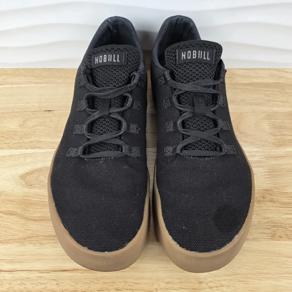 Nobull Canvas Trainers Sneakers Mens Size‎ 12.5 Black Gum Casual Shoes